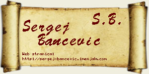 Sergej Bančević vizit kartica
